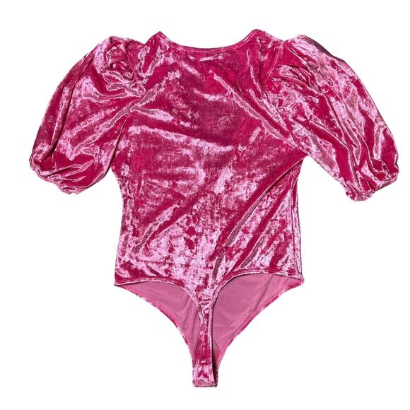 Free People Don't You Wish Bodysuit in Pink Phenom - Picture 2 of 4